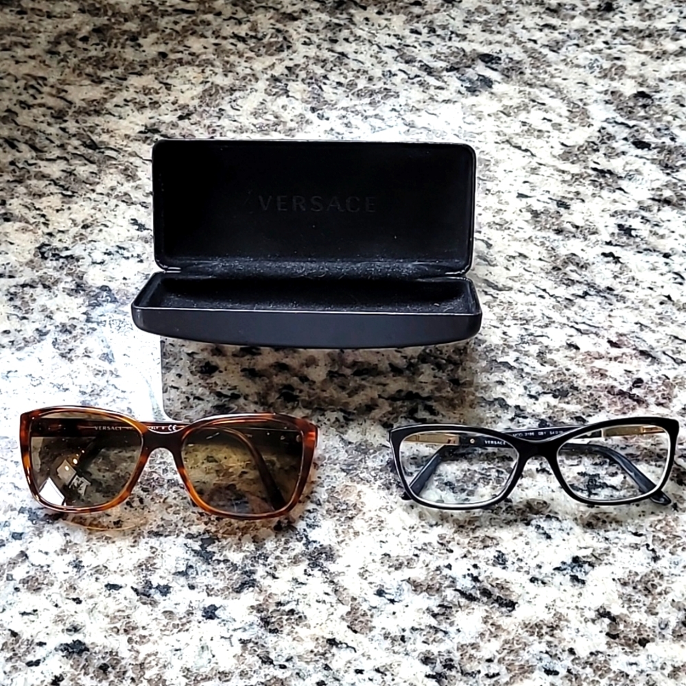 2 pairs authentic Versace women's eyeglasses